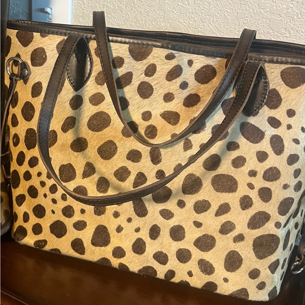 Freebird by Steven Brown and Tan Leopard Print Tote